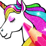 Unicorn Coloring Book Glitter